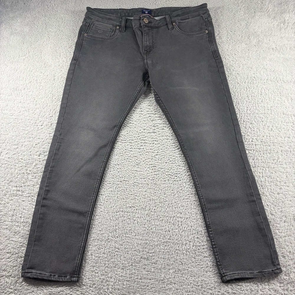 Giant Jeans Mens‎ 34x 27 Gray Stretch Tapered Goth Emo Grunge Y2K Metal